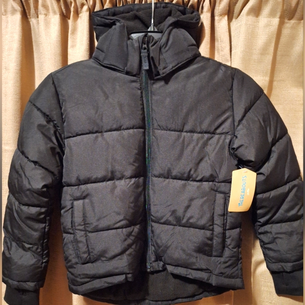 Thereabouts Boys Water Resistant Heavyweight Black Puffer Jacket Size XS 6/7